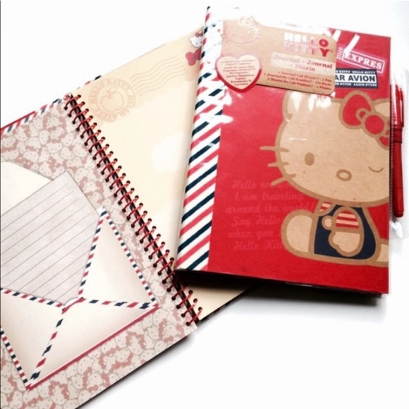 NWT Hello Kitty Journal Diary Spiral Notebook + Empty HK Mini Candy Tin